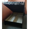 Postel NIKOL 140cm, s matrací, s roštem a s úložným prostorem (Varianta červená/vzor)
