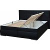 Postel FREDERIKA 2 180cm, s roštem a s úložným prostorem (Varianta M06 ekokůže černá Doprodej)
