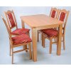 Jídelní set BIS stůl + židle 4ks (Varianta olše potah béžový)