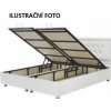 Postel BAZE 160cm, s roštem a s úložným prostorem (Varianta eko bílá)