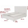 Postel BAZE 160cm, s roštem a s úložným prostorem (Varianta eko bílá)