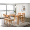 Jídelní set VAŠEK stůl + VILMA židle 4ks (Varianta Olše/ látka Sand)