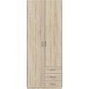 Skříň NEPTUN (M) 2D šatní, 100cm (Varianta dub sonoma)