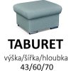 Taburet MELANIA (Varianta Nubuk 96W Doprodej)