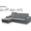 Sedací souprava GRENOBLE OT-2F (Varianta Gusto 88, Orientace levá)