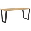 Jídelní stůl CYRIL 90x185, artisan/černý kov