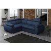 Rohová sedací souprava BODIE, rozkládací s úložným prostorem, levá, modrá/Mono 241