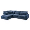 Rohová sedací souprava CARNY, levá, modrá Palladium 13