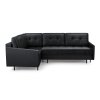 Rohová sedací souprava  ALADIN rozkládací s úložným prostorem, levá, černá Monolith 97