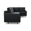 Rohová sedací souprava  ALADIN rozkládací s úložným prostorem, levá, černá Monolith 97