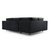Rohová sedací souprava AMALIA rozkládací s úložným prostorem, levá, černá/Monolith 97