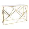 Odkládací konzolový stolek ESCADA C II zlatý kov/ bílý mramor