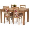 Jídelní set Polar 4 dub artisan/květy