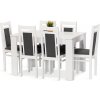 Jídelní set Akord 6 bílá/šedá