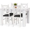 Jídelní set Iris 4 bílá/šedá