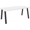 Jídelní stůl Kobalt 90x185 bílý/černý kov