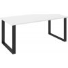 Jídelní stůl Indigo 90x185 bílý/černý kov