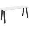 Jídelní stůl Kobalt 67x185 bílý/černý kov