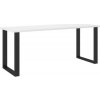 Jídelní stůl Indigo 67x185 bílý/černý kov