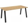 Jídelní stůl Kobalt 90x185 dub artisan/černý kov