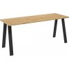 Jídelní stůl Kobalt 67x185 dub artisan/černý kov
