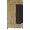 Šatní skříň LUCAS 70 dub artisan/černá mat