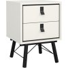 Noční stolek Rain 2s bílý MAT