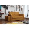 Rozkládací pohovka Vivian Home II s úložným prostorem a taburetkami, oranžová Enjoy 12
