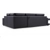 Rohová sedací souprava Andy 1, rozkládací s úložným prostorem, levá, šedá/černá Inari 94/100