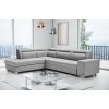 Rohová sedací souprava Davis, rozkládací s úložným prostorem, levá, světle šedá Inari 91