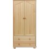 Šatní skříň FS-114, 2-dvéřová (Barva bez moření borovice)