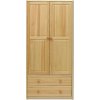 Šatní skříň FS-111, 2-dvéřová (Barva bez moření borovice)