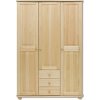 Šatní skříň FS-101, 3-dvéřová (Barva bez moření borovice)