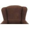 Křeslo ušák ASTRID s taburetem, hnědá