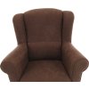 Křeslo ušák ASTRID s taburetem, hnědá