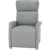 Relaxační polohovací křeslo FOREST, látka šedá