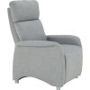 Relaxační polohovací křeslo FOREST, látka šedá