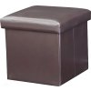 skladaci taburet ekokoza tmavohneda tela new na bielom pozadi