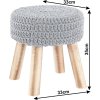 Taburet NAIDA, šedá vlna