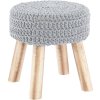Taburet NAIDA, šedá vlna