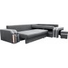 Rohová sedací souprava Avanti, rozkládací s úložným prostorem, pravá, černá Inari 100/bílá Soft 17
