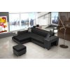 Rohová sedací souprava Oskar, rozkládací s úložným prostorem, levá, černá Inari 100/Soft 11