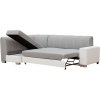 Rohová sedací souprava Rest, rozkládací s úložným prostorem, levá, světle šedá Inari 91/bílá Soft 17