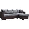 Rohová sedací souprava Karel UNI, rozkládací s úložným prostorem,šedý melír Magma 05/hnědá Eko