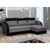 Rohová sedací souprava Jarda UNI, rozkládací s úložným prostorem, šedá Soro 90/černá Eko D8