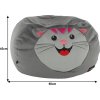 Dětský sedací vak BABY TYP 1, šedá látka, kočička