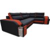 Rohová sedací souprava Association, rozkládací s úložným prostorem, levá, černá Inari 100/HC51