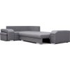 Rohová sedací souprava ALVIN rozkládací s úložným prostorem, levá, šedá/Inari 91