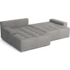 Rohová sedací souprava Lacom UNI, rozkládací s úložným prostorem, světle šedá Vardo 06