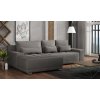 Rohová sedací souprava Lacom MAX UNI, rozkládací s úložným prostorem, šedá Vardo 11